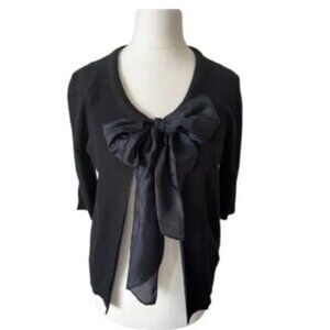 DKNY Black Silk Cardigan in Size P/S